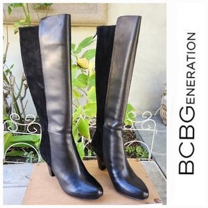 Timeless Chic BCBGeneration Black Leather & Suede Boots